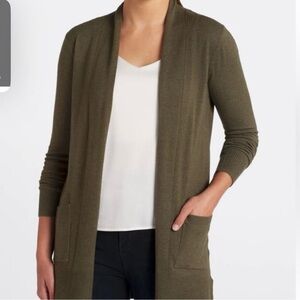 Pink Clover Penton Two Pocket Cardigan Olive Green Size Small NEW